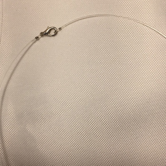 Wavy Pink Ombre Wire Pendant Necklace - Picture 3 of 3